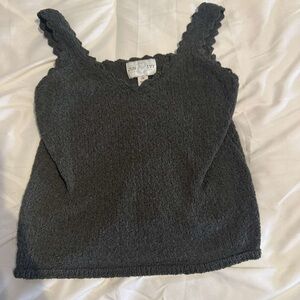 Black Textured Women's Top